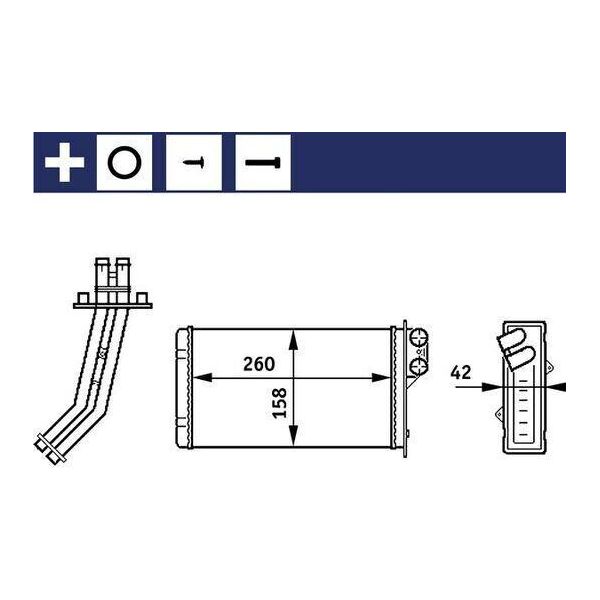 Mahle Ah 156 000S - Oe 7701039481 Scambiatore Di Calore, Riscaldatore Per Laguna I-image
