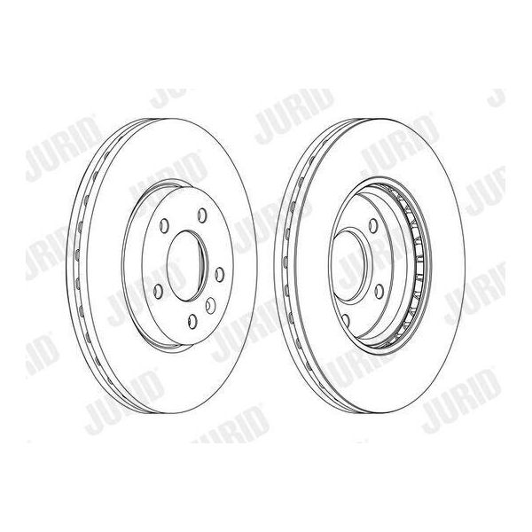 2X Disco Freno Jurid 562631JC-1 Per Opel Astra J Sports Tourer (P10) Astra J-image