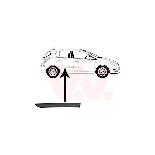 Van Wezel 3750426 - Oe 13243575 Striscia Di Rivestimento, Posteriore Destra Per Corsa D (S07)-image