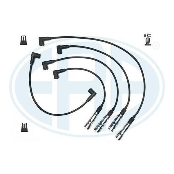 Era 883056 - Set Di Cavi Candela Oe 1347 84 Per A6 (4A), Arosa (6H), Cordoba (6K), Inca (6K), Ibiza (6K), Vento (1H), Polo (6V), Polo (6N), Lupo (6E1, 6X1), Golf Iii (1H), Caddy Ii (9K)-image