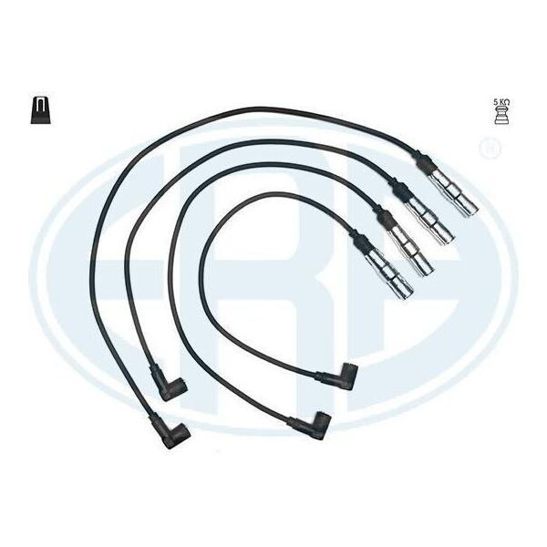 Era 883042 - Set Di Cavi Candela Oe 030 905 430 N Per Arosa (6H), Polo (6V), Polo (6N), Lupo (6E1, 6X1), Golf Cabriolet (1E), Caddy Ii (9K)-image