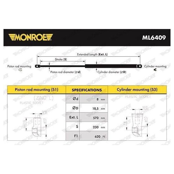 Monroe ML6409 - Ammortizzatore Posteriore Oe 51051703 Per Laguna Iii-image