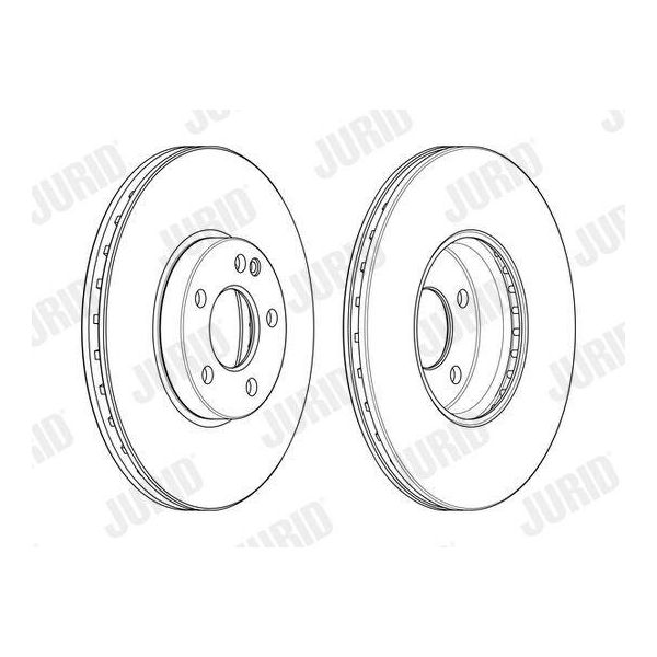 2X Disco Freno Jurid 562989JC-1 Per MERCEDES-BENZ Classe A (W176) 280Mm-image