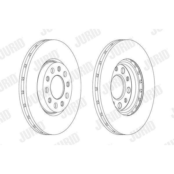 2X Disco Freno Jurid 562916JC Per Fiat 500X (334_) 39 7Mm 281Mm Box-image