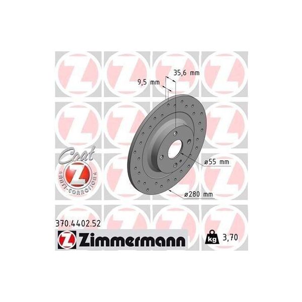 Zimmermann 370.4402.52 - Disco Freno Per 124 Spider, MX-5 Iv (Nd)-image