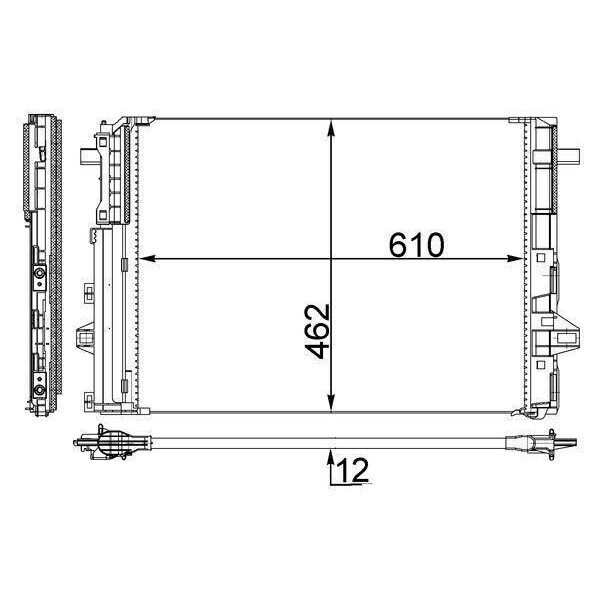 Mahle Ac 446 000S - Oe A2465000054 Condensatore Aria Condizionata Con Essiccatore Per Classe Gla (X156), Cla (X117), Classe A (W169), Classe A (W176), Classe B (W246), Cla (C117)-image
