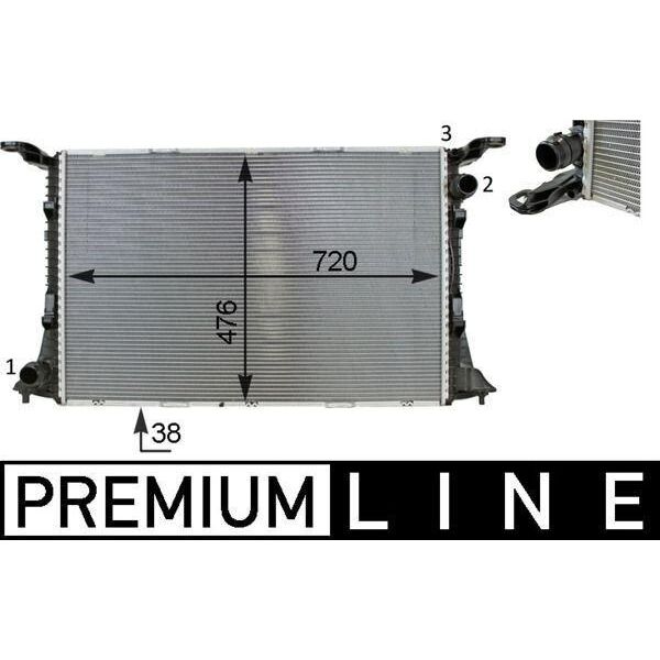 Mahle Cr 82 000P - Oe 4G0 121 251 N Radiatore, Raffreddamento Motore Per A6 (4G), A7 (4G)-image