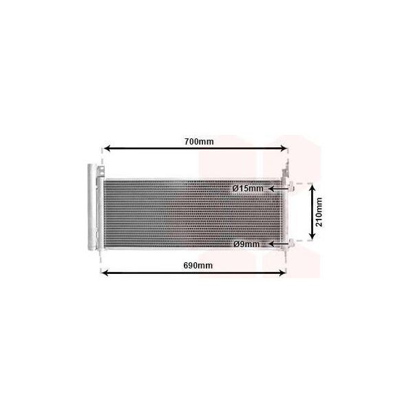 Van Wezel 53015708 Condensatore Climatizzatore Condensatore Climatizzatore Per Toyota Rav 4 Iv (ZSA4, ALA4) + Essiccatore-image