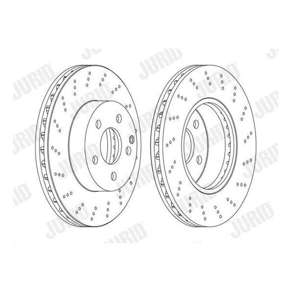 2X Disco Freno Jurid 562619JC-1 Adatto A MERCEDES-BENZ Classe C Coupe (C204)-image