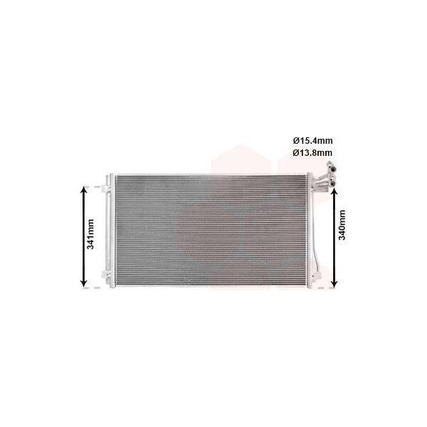 Van Wezel 58015703 Condensatore Climatizzatore Condensatore Climatizzatore Per Vw Sharan (7N1, 7N2) + Essiccatore-image