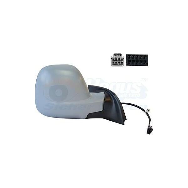 Van Wezel 0991808 Specchietto Retrovisore Esterno Destro Per Opel Combo E Furgone / Station Wagon (X19) Convesso Riscaldato Primerizzato-image