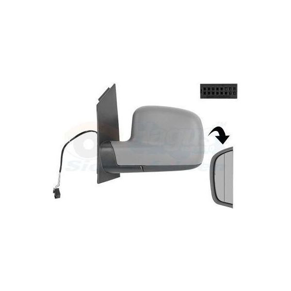 Van Wezel 5867817 Specchietto Esterno Specchietto Laterale Sinistro Per Vw Caddy Iii Kombi (2KB, 2KJ, 2CB, 2CJ) Asferico Riscaldato Primerizzato-image