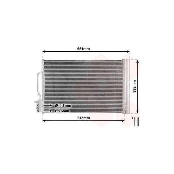 Van Wezel 37015703 Condensatore Climatizzatore Condensatore Climatizzatore Per Opel Insignia Caravan + Essiccatore-image