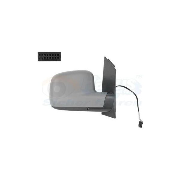 Van Wezel 5867818 Specchietto Esterno Specchietto Laterale Destro Per Vw Caddy Iii Kombi (2KB, 2KJ, 2CB, 2CJ) Convesso Riscaldato Primerizzato-image
