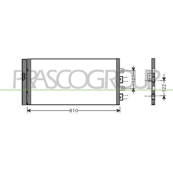 Prasco FT340C002 - Oe 51712975 Condensatore Aria Condizionata Con Essiccatore Per Punto-image