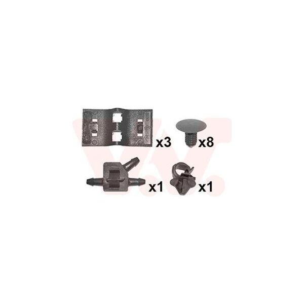 Van Wezel 4328797 - Oe 651000367R Kit Di Montaggio, Cofano Per Scenic Ii, Grand Scenic Ii (Jm)-image