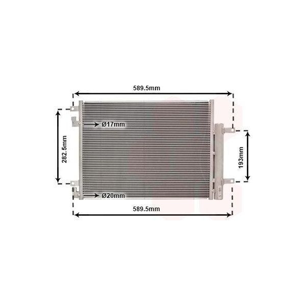 Van Wezel 37015707 Condensatore Climatizzatore Condensatore Climatizzatore Per Opel Karl (C16) + Essiccatore-image