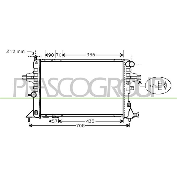 Prasco OP017R001 - Radiatore Oe 09119484, Raffreddamento Motore Per Astra G, Zafira A-image