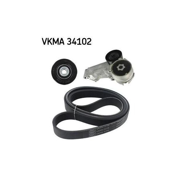 Skf Vkma 34102 Kit Cinghie Trapezoidali Per Ford Transit Connect (P65, P70, P80)-image