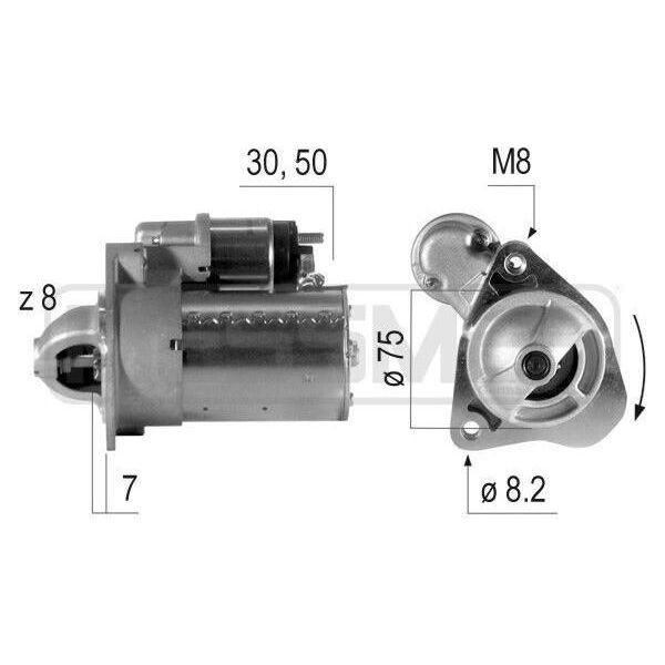 Era 220386A Motorino Di Avviamento 0,8 Kw Per Chevrolet Spark (M300) 12 V-image