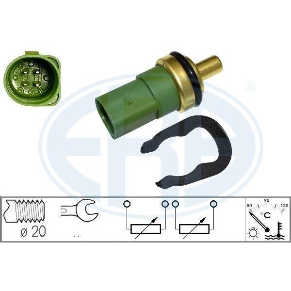 Era 330496 Sensore Temperatura Liquido Refrigerante Oe 1100619 Compatibile Con A2, A3 8L, A4 8D, A4 8E, A4 8H, A6 4A, A6 4B, A6 4F, A8 4D, A8 4E, Tt, Galaxy, Transit, Alhambra, Arosa, Cordoba, Exeo, Ibiza, Inca, Leon, Toledo, Fabia, Felicia, Octavia, Superb, Bora, Caddy, Golf Iv, Golf Plus, Golf V, Jetta, Lupo, New Beetle, Passat 3B, Polo 6N, Polo 9N, Polo 6V, Sharan, Touareg, Touran, Transporter-image