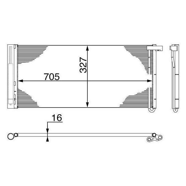 Mahle Ac 425 000S - Oe 970 573 111 01 Condensatore Aria Condizionata Con Essiccatore Per Panamera (970)-image