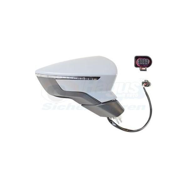 Van Wezel 4929818 Specchietto Esterno Specchietto Laterale Destro Per Seat Ibiza V (KJ1) Convesso Riscaldato Primerizzato-image