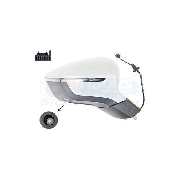 Van Wezel 4907826 Specchietto Esterno Specchietto Laterale Destro Per Seat Ateca (KH7) Convesso Riscaldato Primerizzato-image