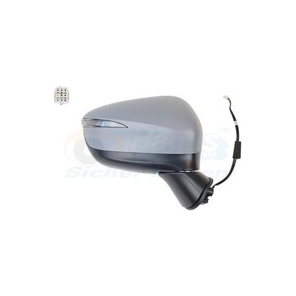 Van Wezel 2791828 Specchietto Retrovisore Esterno Destro Per Mazda CX-3 (Dk) Convesso Riscaldato Primerizzato-image