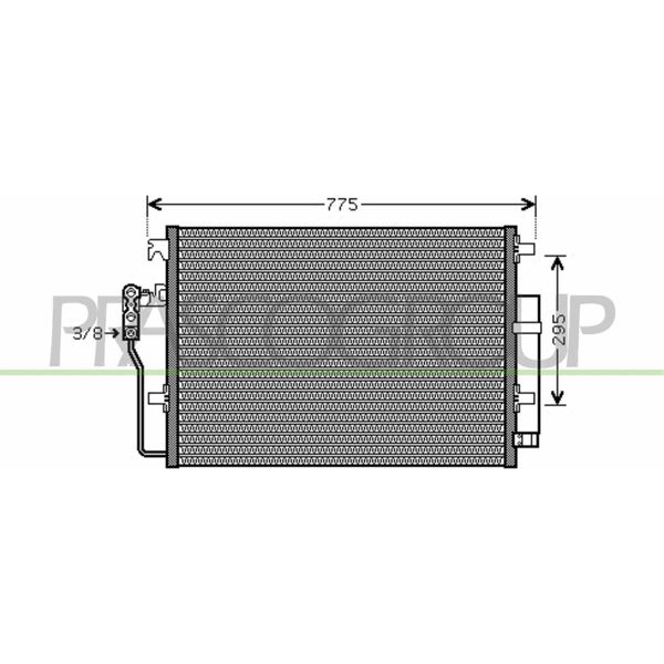 Prasco ME919C001 - Oe 9065000054 Condensatore Aria Condizionata Con Essiccatore Per Sprinter (W906), Sprinter (W907), Crafter (2F), Crafter (2E)-image