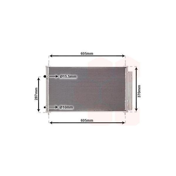 Van Wezel 53015709 Condensatore Climatizzatore Condensatore Climatizzatore Per Toyota Yaris Hatchback (P13) + Essiccatore-image