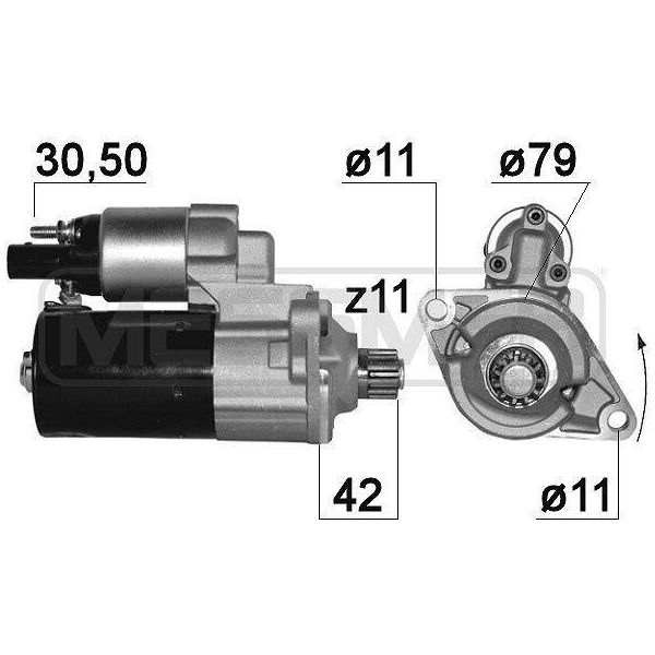 Era 220886A - Motorino Di Avviamento Oe 02E 911 023, Motorino Di Avviamento Per A3 (8V), Q3 (8U), Tt (8J), Tt (Fv), Alhambra (710, 711), Altea (5P), Leon (1P1), Leon (5F), Kodiaq, Octavia Ii (1Z), Octavia Iii (5E), Superb Ii (3T), Superb Iii (3V), Yeti (5L), Arteon (3H), Maggiolino (5C), Caddy Iv (Sa), Cc (358), Eos (1F), Golf (BA5, BV5), Golf Vi, Golf Vii, Jetta Iv, T5, T6, Passat (365, 362), Pas-image
