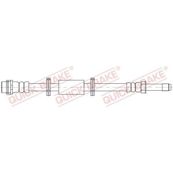 Quick Brake 32.826 Tubo Freno Posteriore Destro Per Vw Transporter V Bus (7HB, 7HJ, 7EB, 7EJ, 7EF, 7EG, 7HF, 7EC) Multivan V Transporter V Furgone-image