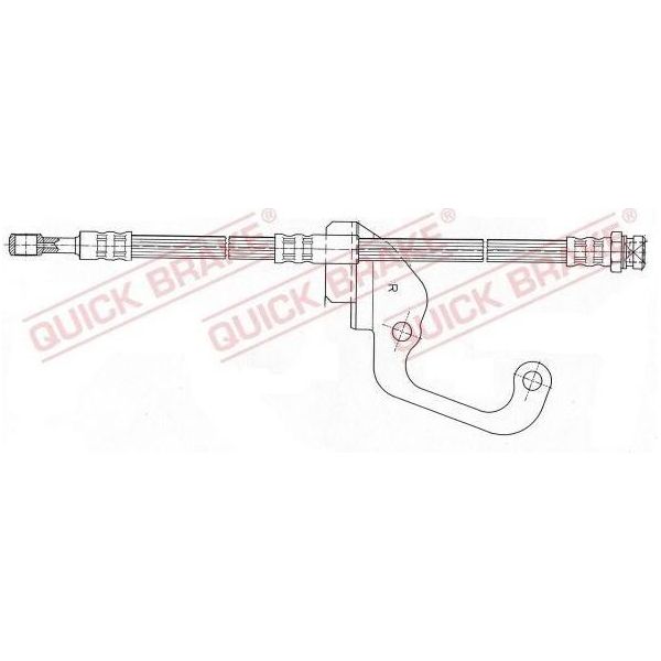 Quick Brake 59.921 Tubo Freno Anteriore Destro Per Hyundai Galloper Ii (JK-01) Per Mitsubishi Galloper (JK-01)-image