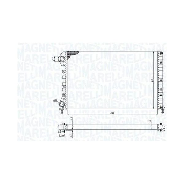 Magneti Marelli 350213194400 - Oe 46749005 Radiatore, Raffreddamento Motore Per Doblo-image
