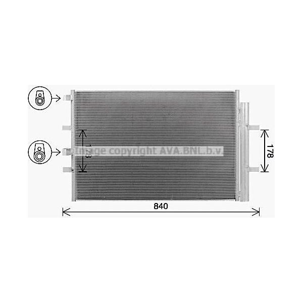 Prasco FD5675D - Condensatore Aria Condizionata Oe 1778169 Con Essiccatore Per Transit V363, Tourneo Custom, Transit Custom-image