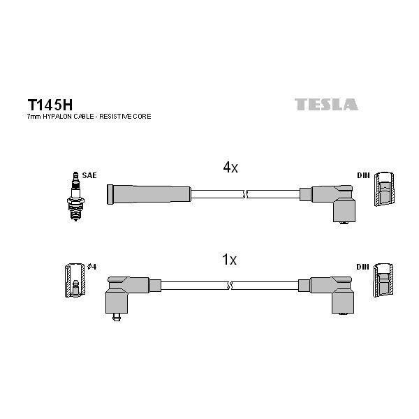 Tesla T145H Set Di Cavi Candela Set Di Cavi Candela Per Skoda Favorit (781) Favorit Pick-Up (787) Favorit Forman (785)-image