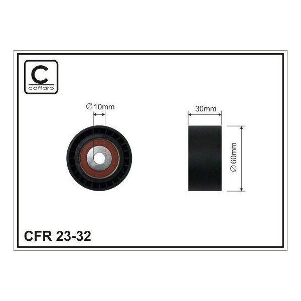 Caffaro 23-32 Puleggia Di Rinvio Cinghia Dentata Ø60Mm Per Ford Fiesta Mk6 Hatchback (JA8, JR8) Fiesta Mk5 Hatchback (JH1, JD1, JH3, JD3) Focus Ii Hatchback-image