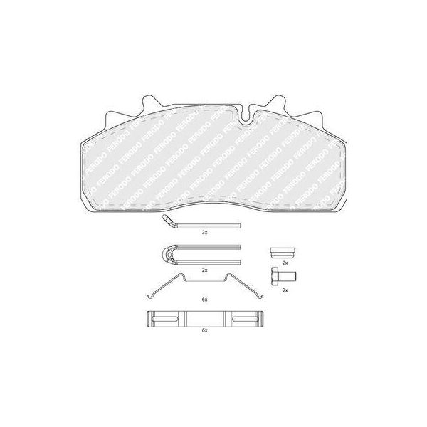 Set Di Pastiglie Freno Ferodo Per Renault Trucks Midlum FCV4043B-image