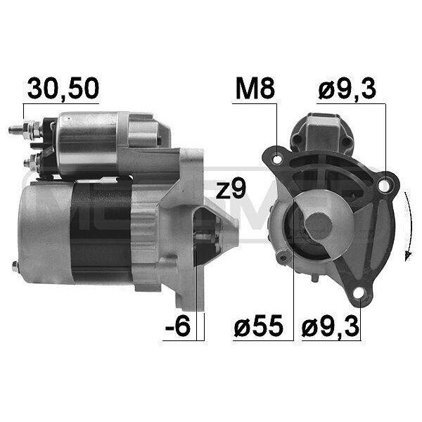 Era 220392A - Motorino Di Avviamento Oe 5802 Cr, Starter Per Berlingo, C2 (Jm), C2 Enterprise (Jg), C3 I (Fc, Fn), C3 Pluriel (Hb), C4 (La), C4 I (Lc), Nemo, Saxo, Xsara, 306, 206 Cc (2D), 206 (2A/C), 206 (2E/K), 206 Sw (2E/K), 206 Van, 206+, 207 Sw (Wk), 1007 (Km), 106 Ii, 307, 307 Cc (3B), 307 Sw (3H), Bipper (Aa), Bipper Tepee, Partner (5, G), Partner Origin (G)-image