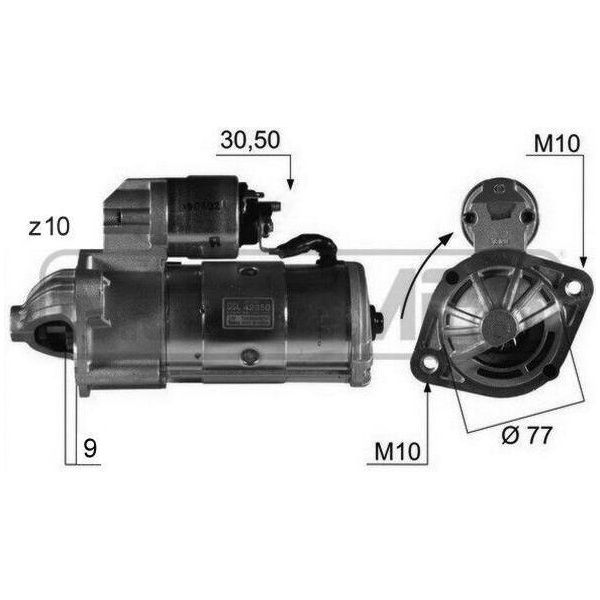 Era 220086A Motorino Di Avviamento 2,2 Kw Per Hyundai H-1 Furgone (A1) 12 V-image