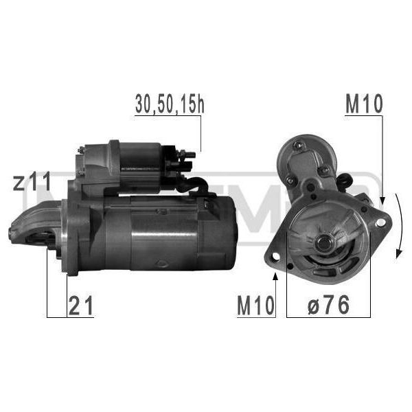 Era 220457A Motorino Di Avviamento 2Kw Per Bmw 3 Sedan (E46) 12V-image