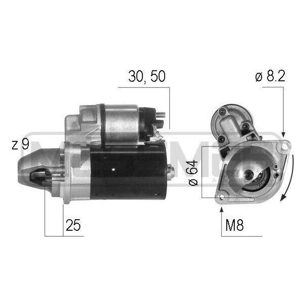 Era 220211A Motorino Di Avviamento 1,1 Kw Per Opel Corsa D Hatchback (S07) 12 V-image