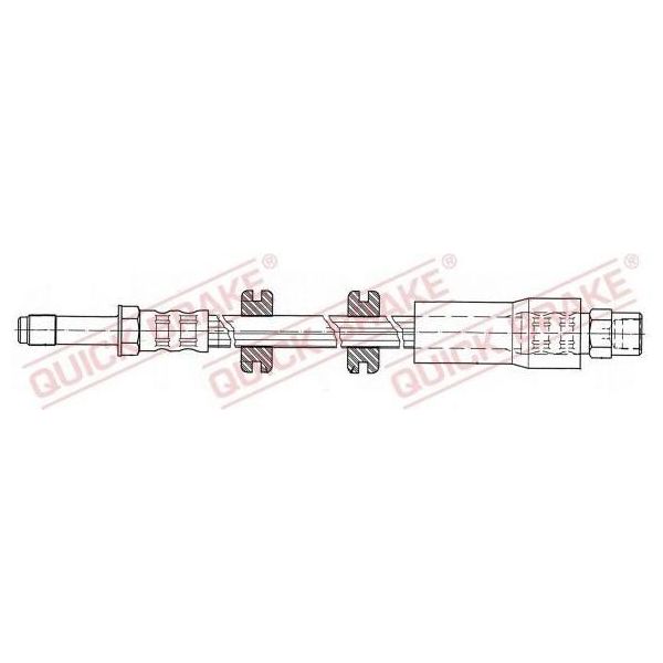 Quick Brake 32.406 Tubo Flessibile Del Freno Adatto Per MERCEDES-BENZ Vito Bus (638) V-Class (W638/2) Vito Delivery Van (638) Sprinter 4-T Platform/Chassis (904)-image