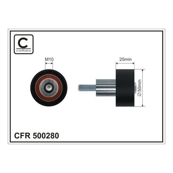 Caffaro 500280 Puleggia Di Rinvio Cinghia Dentata Ø50Mm Per Vw Golf Vii Hatchback (5G1, BQ1, BE1, BE2) Polo Hatchback (6R1, 6C1) Tiguan (5N) Passat Variant-image