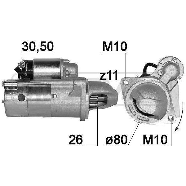 Era 220893A - Motorino Di Avviamento Oe 36100 2F000, Motorino Di Avviamento Per Grand Santa Fe, Ix35, Santa Fe Ii (Cm), Santa Fe Iii (Dm), Carnival Iii (Vq), Sorento Ii (Xm), Sportage (Sl)-image