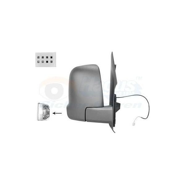 Van Wezel 2973802 Specchietto Esterno Specchietto Laterale Destro Adatto Per MERCEDES-BENZ Sprinter 3,5-T Furgone (907, 910) Convesso-image