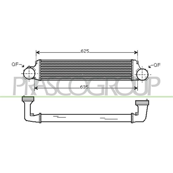 Prasco BM020N001 - Intercooler Oe 17517789793 Per Serie 3 (E46), X3 (E83)-image