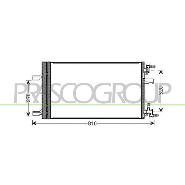 Prasco DW040C001 - Klimakondensator Di Primo Equipaggiamento 13267649 Con Trockner Per Cruze (J300), Cruze (J305), Cruze (J308), Orlando (J309), Astra J, Cascada (W13), Insignia A (G09), Zafira Tourer C-image