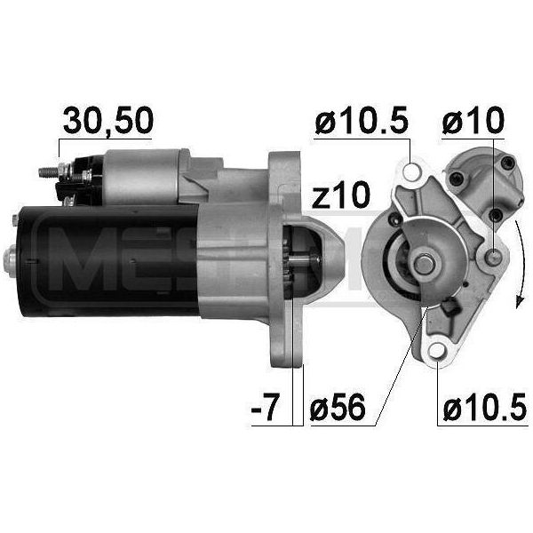 Era 220885A - Era 220885A - Motorino Di Avviamento Oe 3066 7299 Per V70 Iii (135), XC60 (156), XC70 Ii (136), XC90 I (275), S60 Ii (134), S80 Ii (124), V60 I (155, 157)-image